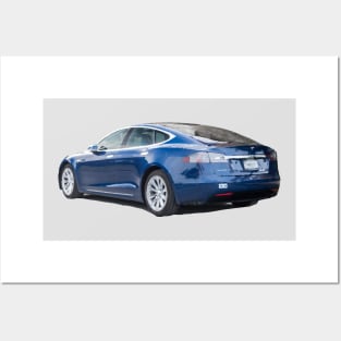 Tesla Model S Oil Painting Posters and Art